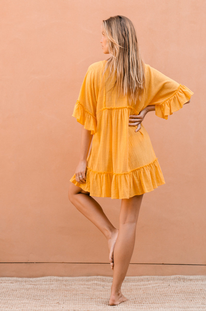 SUNRISE Dress - sunshine yellow cotton