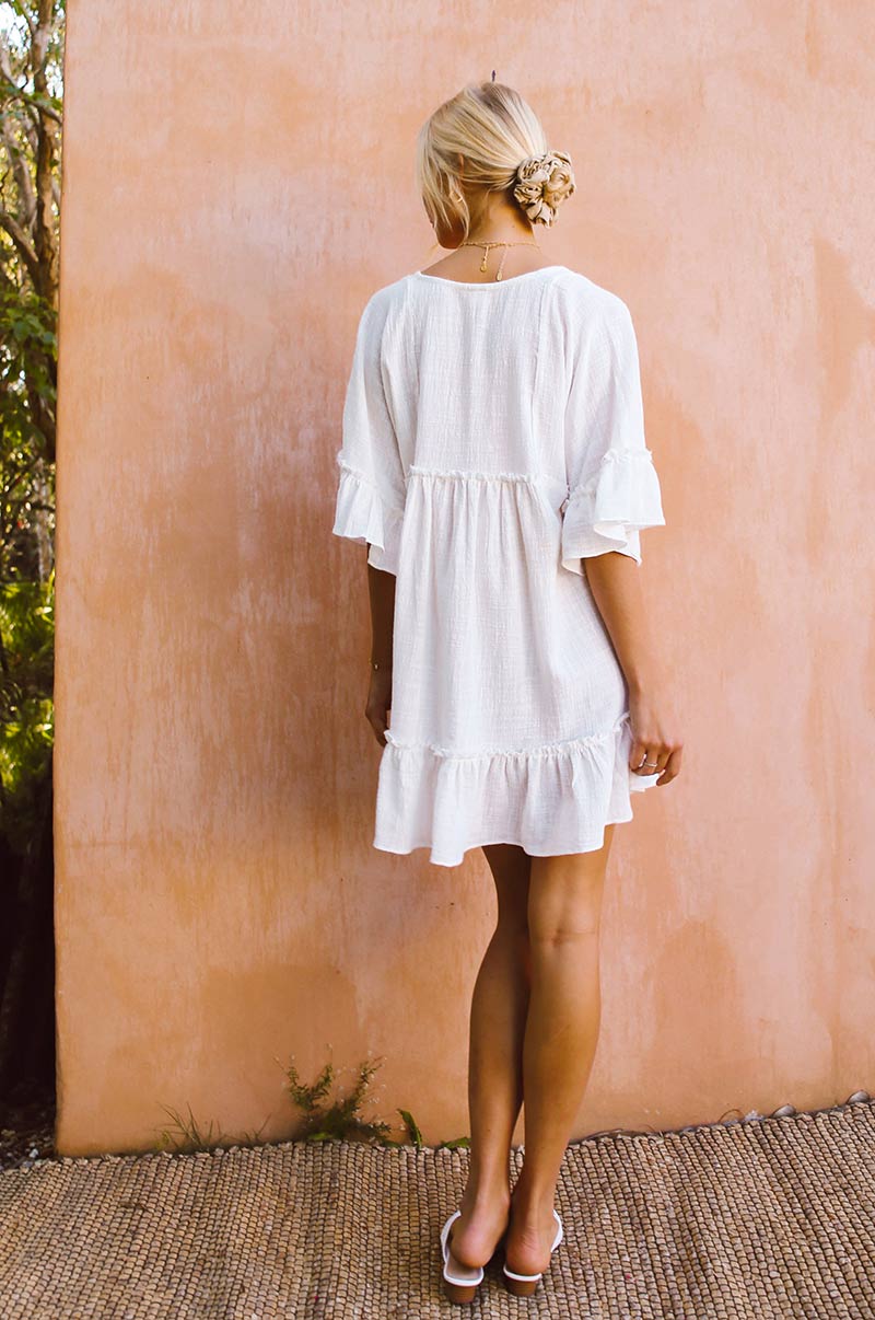 SUNRISE Dress - white cotton